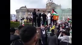 Pro-Palestine protestor gather to march In Birmingham UK