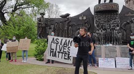 Asian Lives Matter Rally Austin Texas, fighting for rights to be recognized