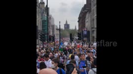 Mass protest against COVID-19 restrictions taking place in London