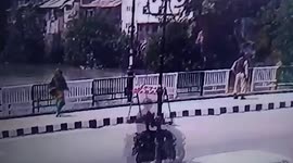 Security personnel saves woman from committing suicide in northern India