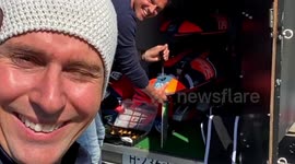 Drone video high speed windsurfing netherlands stormy winds
