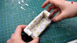 Take a seat and watch this Turkish artist create miniature pieces of furniture