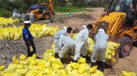 'Ecological disaster': debris covers Sri Lankan beach after cargo ship catches fire