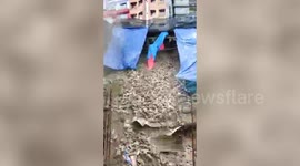 Thousands of buildings get endangered after landslide causes destruction in northeastern India
