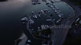 Watch stunning drone footage of sunrise and superyachts at Sag Harbor in New York