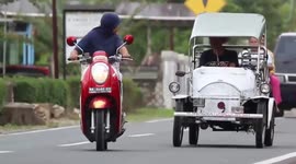 Car made from recycled goods turns heads on Indonesian roads
