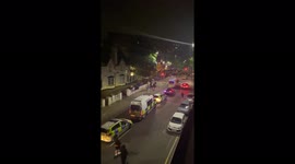 Heavy police presence at scene of reported shooting and stabbing in Brixton, UK