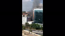 Spain: Massive Fire Breaks Out At Hotel Nuevo Madrid 2