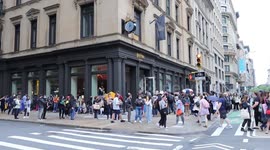 Harry Potter fans wait hours for NYC store opening