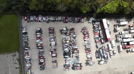 Drone captures hundreds of migrant boats stored in Dover