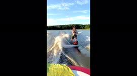 Dog Teddy Skimboarding / Wakeboarding | Dog Doing Action Sports | Dog Being Awesome