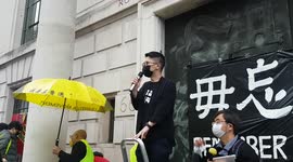 London's Chinese community commemorates Tiananmen Square incident and denounces today's human rights violations