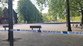 Police cordon off area around vaccine centre at Walthamstow Library following bomb threat