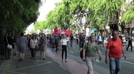 Demonstration against Chinese university campus' bulding in Budapest, Hungary