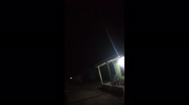Locals in Indonesia shocked by the roar and lighting strike during The Mount Sinabung erupted at night