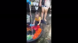 My funny nephew teaching us the right way to do the laundry!