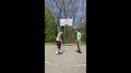 'When Football Meets Basketball *Amazing Trick Shot*'