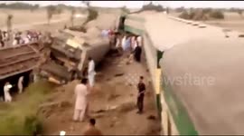 Train collision near Dharki, Pakistan