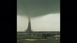 Drone footage shows tornado touching down near Denver, Colorado