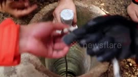 Chinese firemen rescue 2-year-old girl trapped in abandoned well