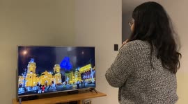 Peruvian woman reacts to the results of the presidential elections