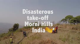 Paragliding takeoff gone wrong or disastrous paragliding takeoff