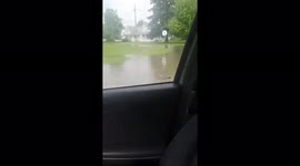 Roads flooded by storms in northern Ohio