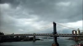 Timelapse shows torrential thunderstorm moving into New York City