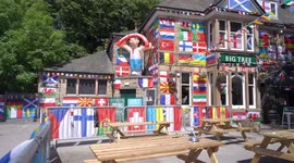 UK pub landlord who displayed 500 flags of Euro 2020 claims to have the ‘best decorated pub’