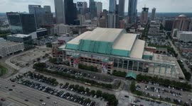 Aerial view on Minute Maid Park in Houston, USA