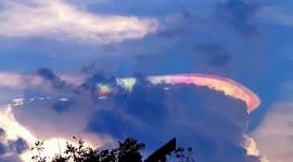 Colourful cloud formation spotted above Chinese city