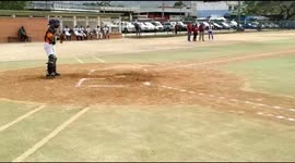 Mi hijo en un evento deportivo dando lo mejor de el