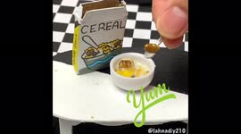 Is this for real ? The smallest cereal breakfast! Made with real tiny utensils.
