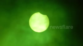 Sped Up Version Of Solar Eclipse From Start To End