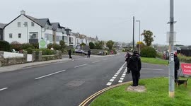 G7 Summit 2021: US Secret Service Convoy Passes Through Road In Carbis Bay