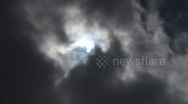 Time Lapse Of A Rainbow Around The Solar Eclipse