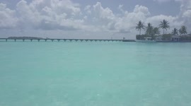 Drone footage of beautiful maldives