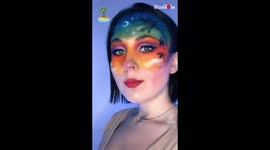 French makeup artist transforms her face based on various emojis