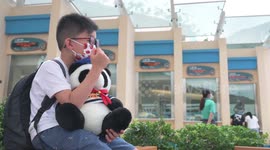 Functioning amusement Ocean Park in Hong Kong