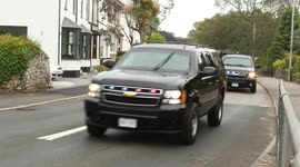 United States Presidential Motorcade at G7 Summit, Carbis Bay, UK