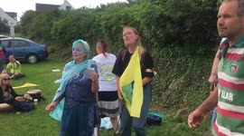 G7 Summit 2021: Extinction Rebellion Protesters Sing Ahead Of Street Performance