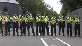 Heavy police presence as protesters hit the G-7 Summit in Cornwall