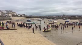 G7 Summit 2021: Extinction Rebellion Protesters March Through St. Ives