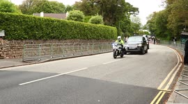 US President Joe Biden's Motorcade leaves Tregenna Castle Hotel at the G7 Summit in Carbis Bay