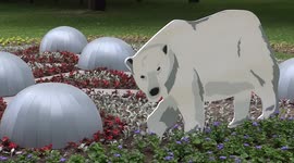 Flower festival with its installations is set for Russian Day on 12 June 2021, St Petersburg, Russia