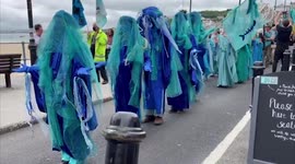 G-7 Summit: Extinction Rebellion protesters march through St. Ives