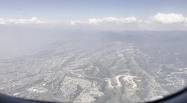 Aerial view of Mexico City in flight from Aero Mexico, AeroMexico, Aeromexico