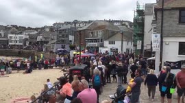 G7 Summit 2021: Extinction Rebellion Protesters March Through St. Ives 8