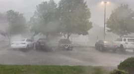 Severe thunderstorm strikes Kansas City metropolitan area, possible tornado reported