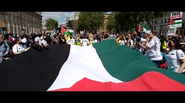'Free Palestine' protest takes place outside Downing Street, London